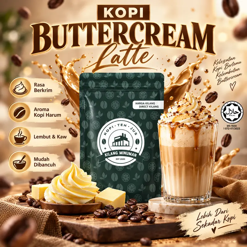 Premix 1KG Kopi Latte Buttercream