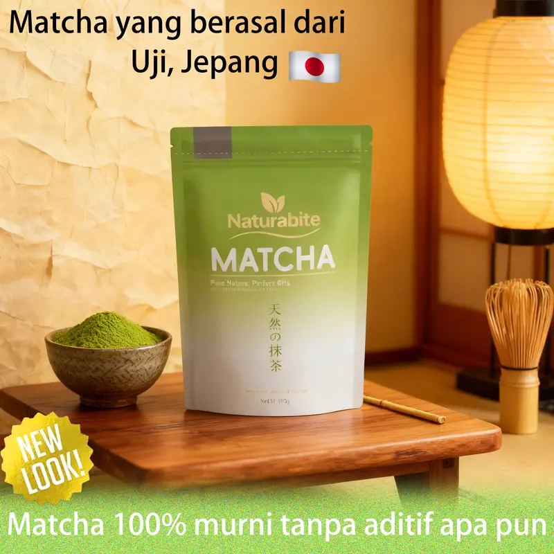 NaturaBite Pure Matcha serbuk teh hijau